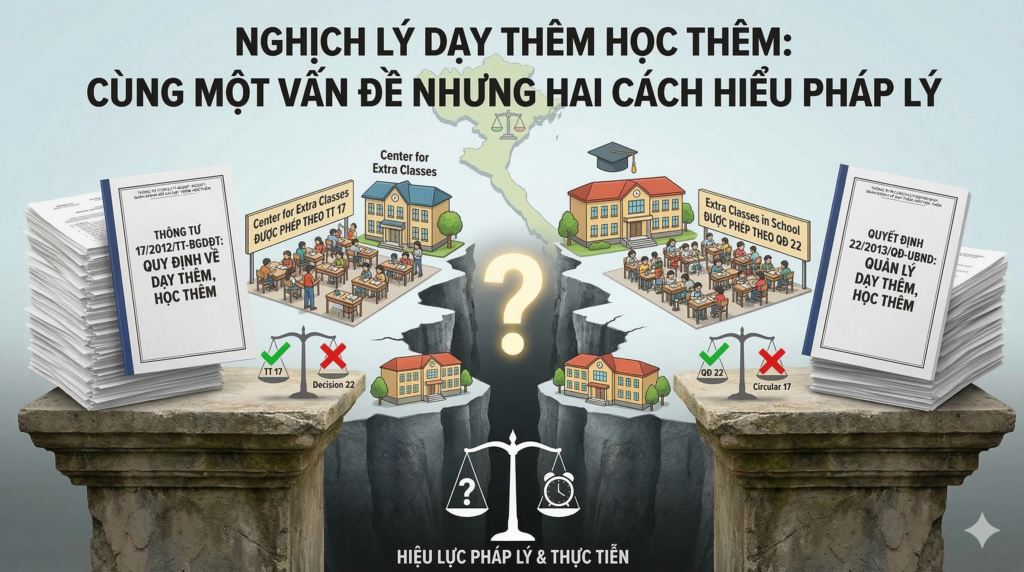 Nghịch lý dạy thêm học thêm: cùng một vấn đề nhưng hai cách hiểu pháp lý