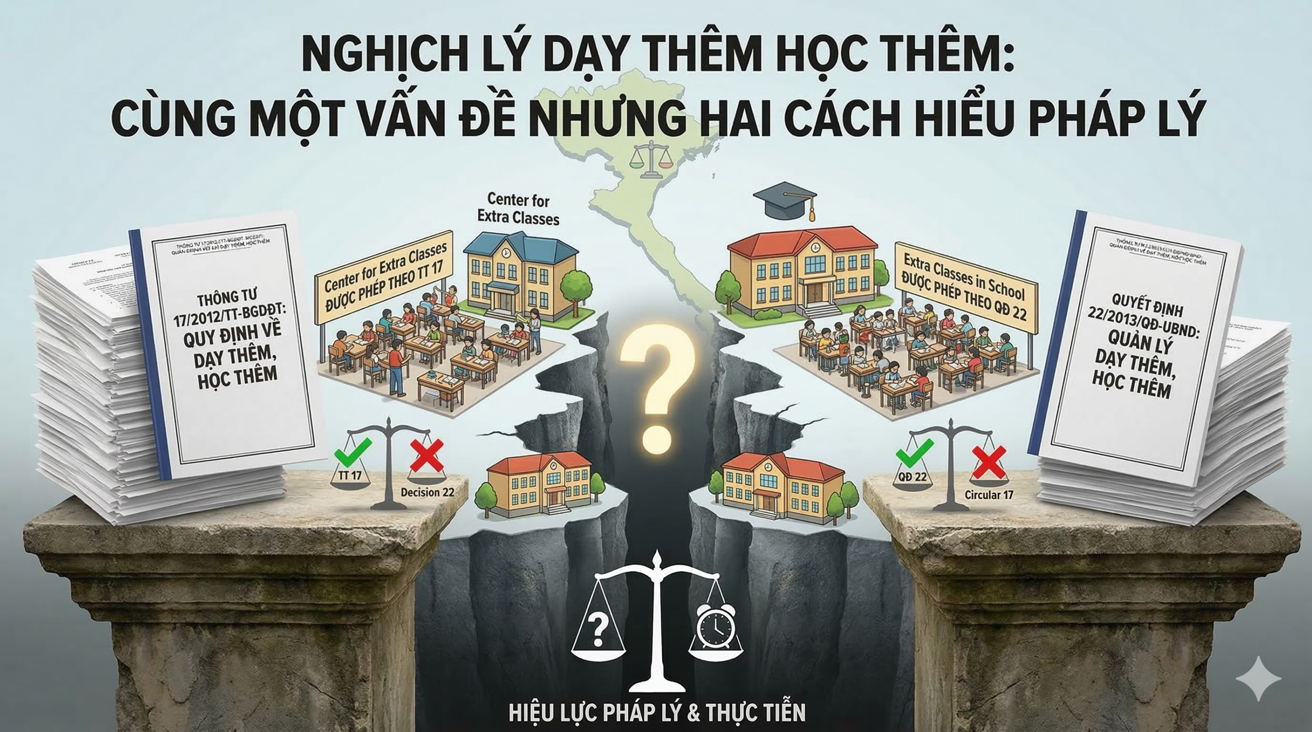 Nghịch lý dạy thêm học thêm: cùng một vấn đề nhưng hai cách hiểu pháp lý